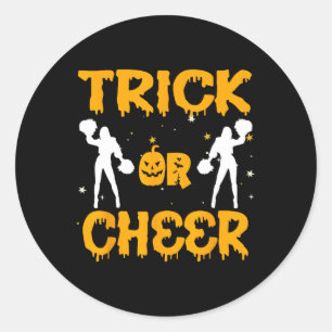 Halloween Cheerleader Funny Costume Cheerleader C Runder Aufkleber