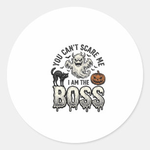 Halloween-Chef-Geist-Vintage-Stickerei-Shirt-Desig Runder Aufkleber