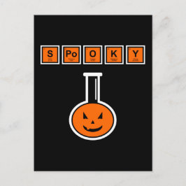 Halloween Chemie Spooky Pumpkin Postcard Postkarte