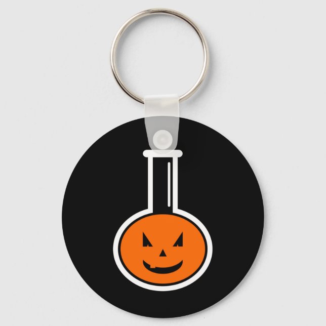 Halloween Chemistry Pumpkin Schlüsselanhänger (Vorderseite)