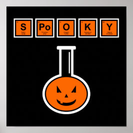 Halloween Chemistry Spooky Pumpkin Poster