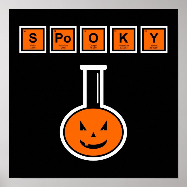 Halloween Chemistry Spooky Pumpkin Poster (Vorne)