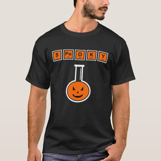 Halloween Chemistry Spooky Pumpkin T-Shirt (Vorderseite)