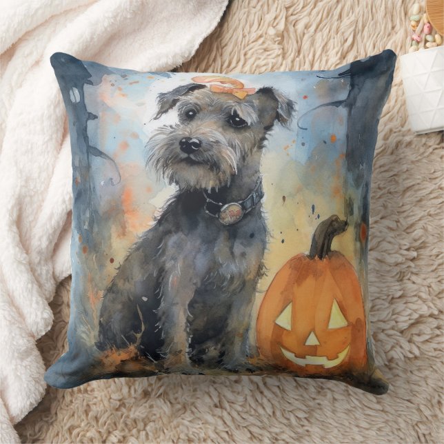 Halloween Chesapeake Bay Terrier mit Pumpkins Kissen (Decke)
