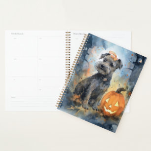 Halloween Chesapeake Bay Terrier mit Pumpkins Planer