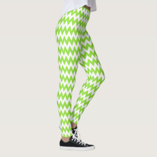 Halloween Chic Green White stilvolle Mode-Kostüm Leggings