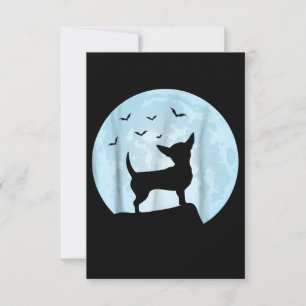 Halloween Chihuahua Dog Gift Trick or Treat RSVP Karte