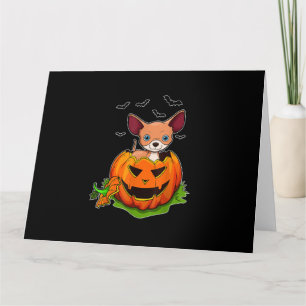 Halloween Chihuahua Dog Lovers Pumpkin Grunge Jack Karte