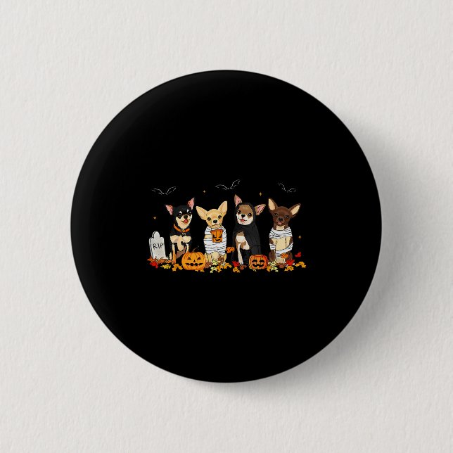 Halloween Chihuahua Ghost Soky Chihuahua Lovers Do Button (Vorderseite)
