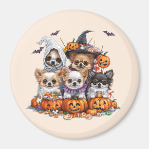 Halloween Chihuahua Hunde Magnet