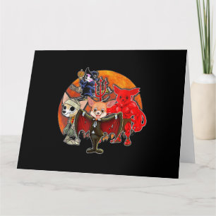 Halloween Chihuahua Kostüm Mummy Evil Hexenkürbis Karte
