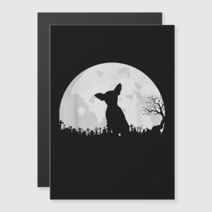 Halloween Chihuahua Kostümgeschenk Moon Funny Magneteinladung