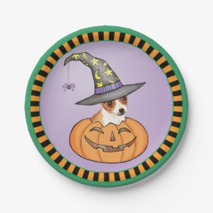 Halloween Chihuahua Pappteller