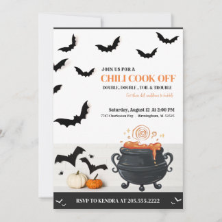 Halloween Chili Cook Off Einladung