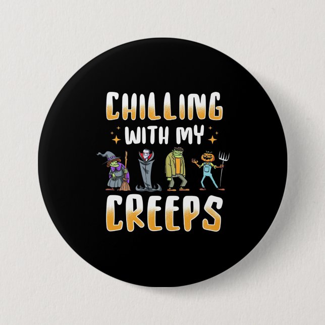 Halloween Chilling mit Creeps Button (Vorderseite)