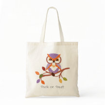 Halloween Chouette ou sac de traitement
