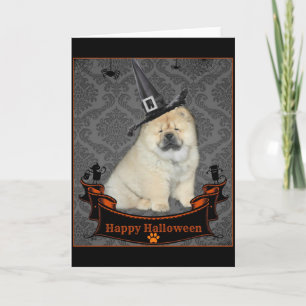 Halloween-Chow-Chow Karte