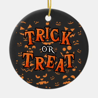 Halloween Circle Keramik für Trick oder Treat Orna Ornament