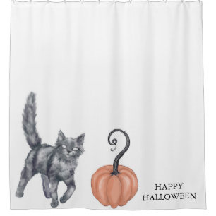 Halloween Citrouille Éffrayant tête Douche rideau