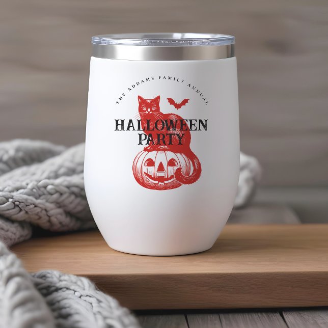 Halloween Citrouille Éffrayant Vintage Chat et cha (Créateur téléchargé)