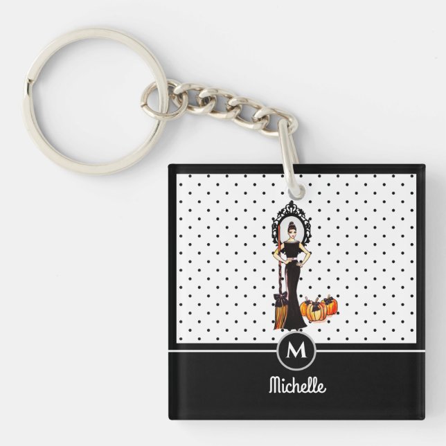 Halloween Classic Élégante Robe Noire Longue Mode (Devant)