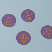 Halloween Classic Trick oder Treat Round Sticker