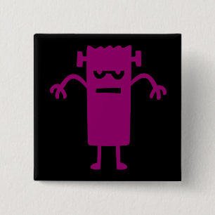 Halloween Clip Art Frankenstein Knopf Button