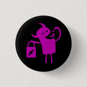 Halloween Clip Art Monster Trick oder Treater Butt Button