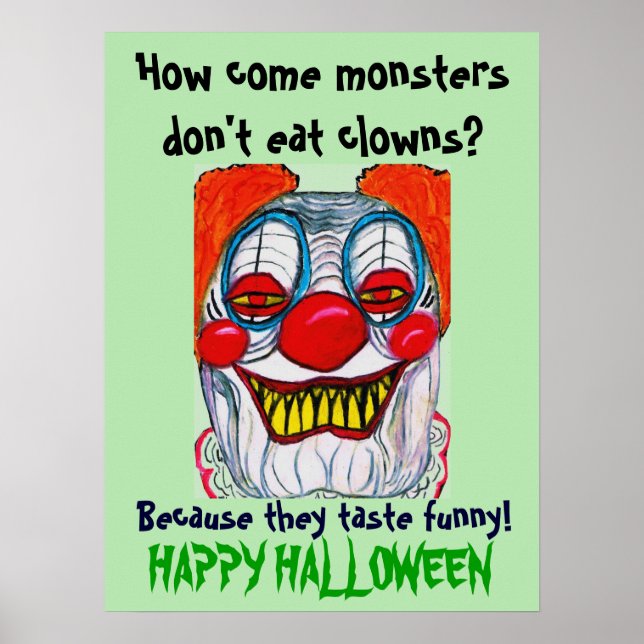 HALLOWEEN CLOWN FIEND Witz Poster (Vorne)