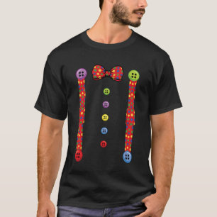 Halloween Clown Hosenträger Zirkuskostüm Karneval T-Shirt