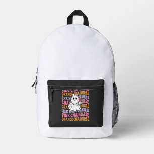 Halloween-CNA-Krankenschwester-Geister-Design Bedruckter Rucksack