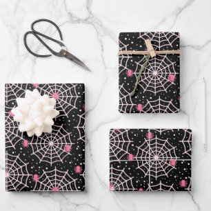 Halloween Cobnets & Spiders Pattern Geschenkpapier Set