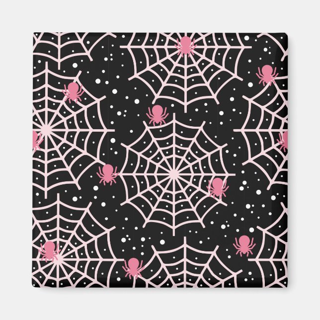 Halloween Cobnets & Spiders Pattern Magnet (Vorne)