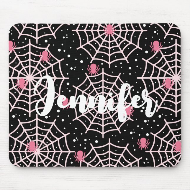 Halloween Cobnets & Spiders Pattern Mousepad (Vorne)
