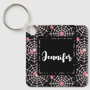 Halloween Cobnets & Spiders Pattern Schlüsselanhänger