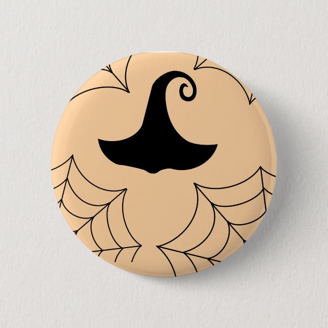 Halloween Cobweb Hexen-Abzeichen Button (Vorderseite)