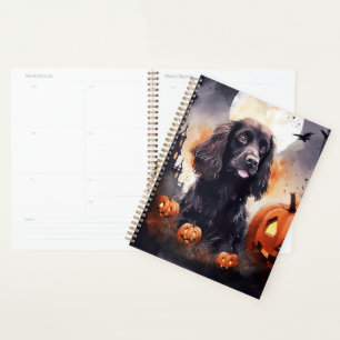 Halloween Cocker Spaniel mit Pumpkins Planer