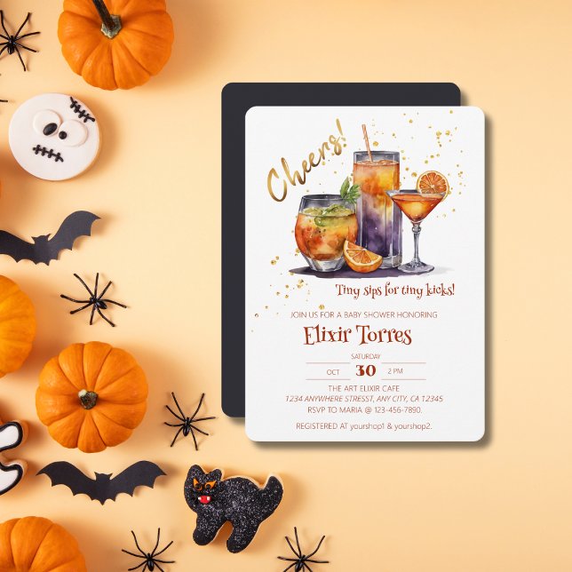 Halloween Cocktail Drinks Kinderdusche Einladung (Von Creator hochgeladen)