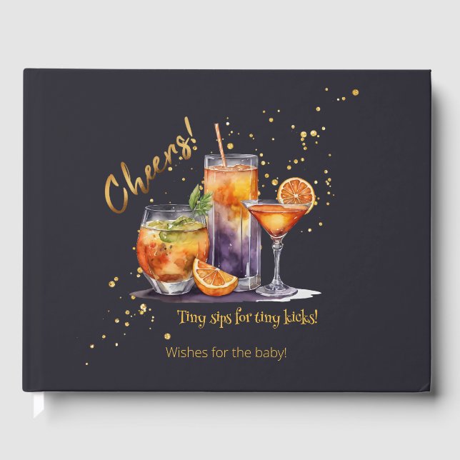 Halloween Cocktail Drinks Kinderdusche Gästebuch (Vorderseite)
