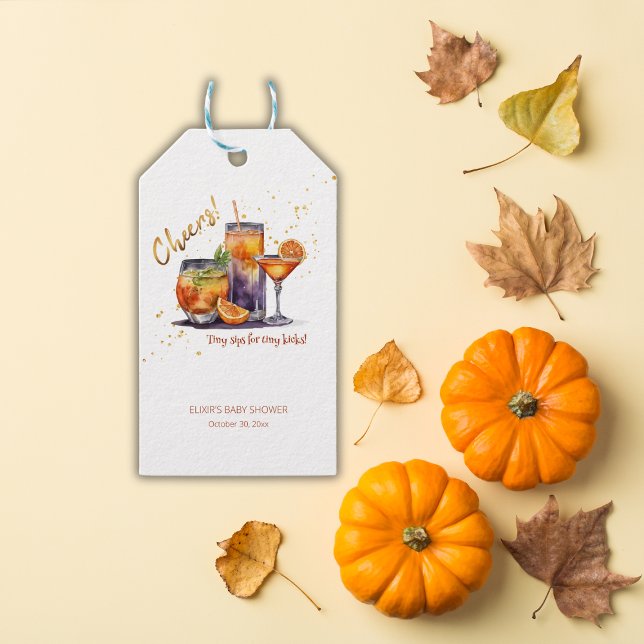 Halloween Cocktail Drinks Kinderdusche Geschenkanhänger (Von Creator hochgeladen)