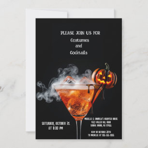 Halloween Cocktail Einladungskarte - Jack O’Lanter