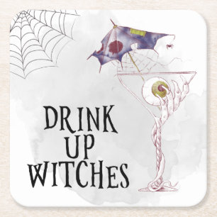 Halloween-Cocktail-Getränk für die Hexenparty Rechteckiger Pappuntersetzer
