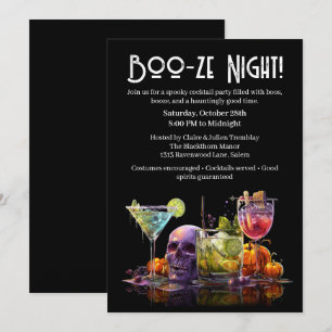 Halloween Cocktail Party   Booze Night Einladung