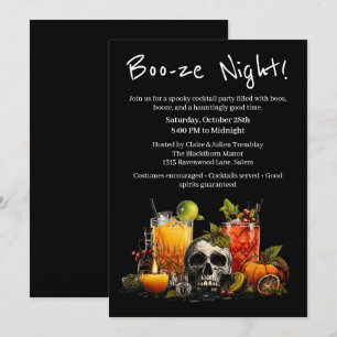 Halloween Cocktail Party   Booze Night Einladung
