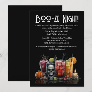 Halloween Cocktail Party   Booze Night Einladung