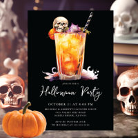 Halloween-Cocktail-Party Einladung