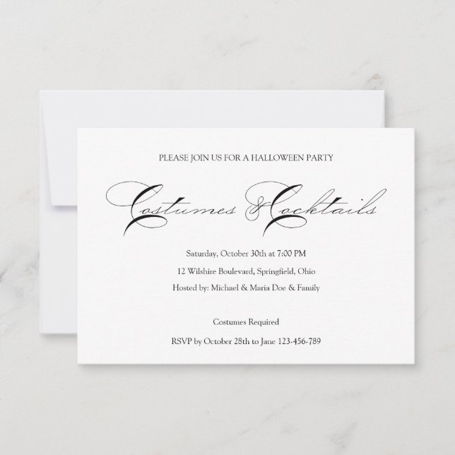 Halloween Cocktail Party Einladung (Vorderseite)