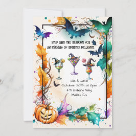 Halloween-Cocktail-Party Einladung