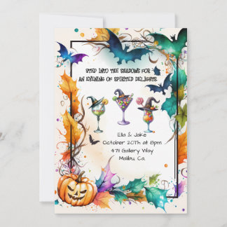Halloween-Cocktail-Party Einladung