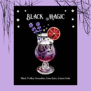 Halloween Cocktail Party mit Skulptur Poster